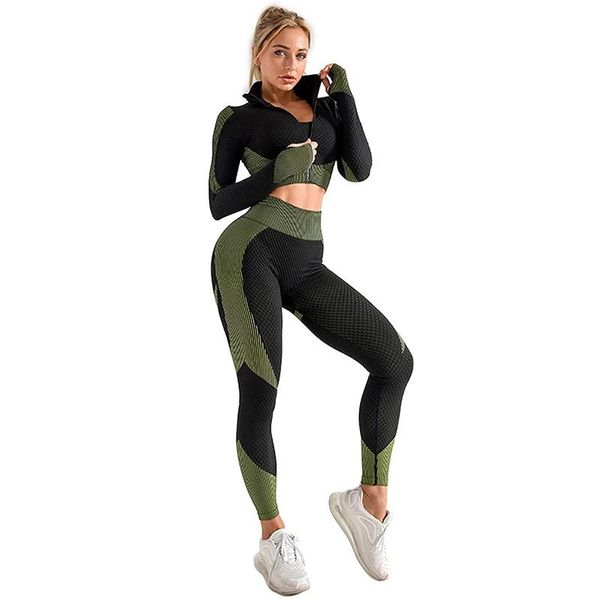 women's tracksuits normov seamless women sets high stretchy zipper long sleeve fitness two piece set female waist push up workout suit, Gray
women's tracksuits normov seamless women sets high stretchy zipper long sleeve fitness two piece set female waist push up workout suit, Gray