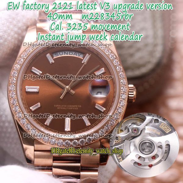 eternity dial bezel 40mm version 2021 vertical automatic cal.3255 v3 18ct 228348 228345 mens watch diamond gold case rose grain 228235 duoi, Slivery;brown
eternity dial bezel 40mm version 2021 vertical automatic cal.3255 v3 18ct 228348 228345 mens watch diamond gold case rose grain 228235 duoi, Slivery;brown
