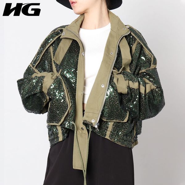 hg patchwork pockets sequins zipper jacket women autumn casual fashion new style temperament all match women clothes zp2437 201028, Black;brown
hg patchwork pockets sequins zipper jacket women autumn casual fashion new style temperament all match women clothes zp2437 201028, Black;brown