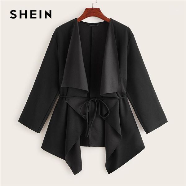 shein black waterfall collar asymmetrical hem coat with belt women coats 2019 autumn solid 3/4 length sleeve casual outerwear1, Black;brown
shein black waterfall collar asymmetrical hem coat with belt women coats 2019 autumn solid 3/4 length sleeve casual outerwear1, Black;brown
