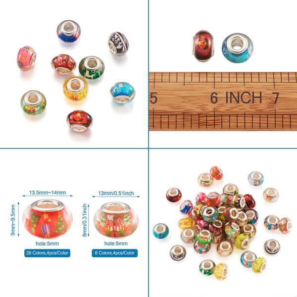 128pcs/set resin european beads christmas theme rondelle large hole beads with brass double cores hole 5mm 4pcs/color
128pcs/set resin european beads christmas theme rondelle large hole beads with brass double cores hole 5mm 4pcs/color