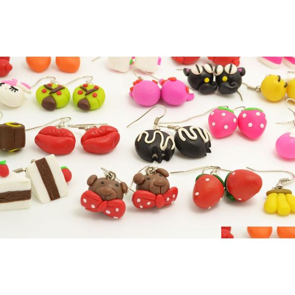 mixed lots colorful handmade 3d fimo polymer clay girl's women's dangle earrings gift fas sqclpp homes2007, Silver
mixed lots colorful handmade 3d fimo polymer clay girl's women's dangle earrings gift fas sqclpp homes2007, Silver