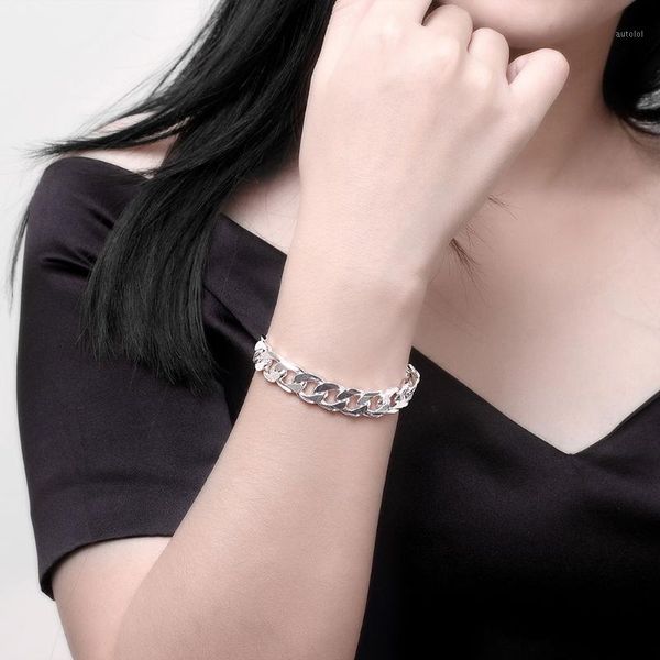new fashion jewelry 925 sterling silver 10 mm square buckle sideways chain bracelet for man women gift xrq881, Black
new fashion jewelry 925 sterling silver 10 mm square buckle sideways chain bracelet for man women gift xrq881, Black