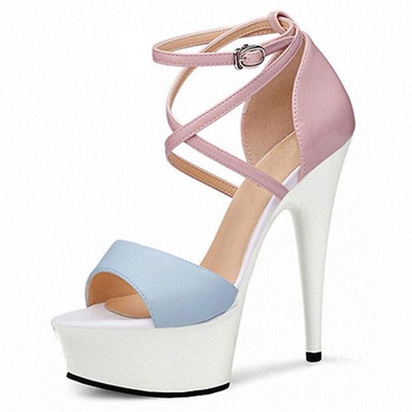 dress shoes mclubgirl 15cm heels fashionable round head cross tie super high heel color blocking bag and fish mouth sandal lyp, Black
dress shoes mclubgirl 15cm heels fashionable round head cross tie super high heel color blocking bag and fish mouth sandal lyp, Black