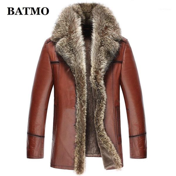 batmo 2019 new arrival winter natrual sheepskin leather jackets men,men's raccoon fur collar& wool liner coat men n40611, Black
batmo 2019 new arrival winter natrual sheepskin leather jackets men,men's raccoon fur collar& wool liner coat men n40611, Black