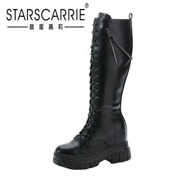 2020 new type of inside height boots women's knee less winter plush small thick bottom high tube knight boots europe and america, Black
2020 new type of inside height boots women's knee less winter plush small thick bottom high tube knight boots europe and america, Black