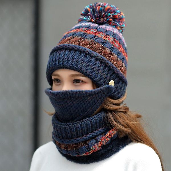 new autumn and winter plus velvet knitted hat bib mask three-piece fashion warm face protection thickened woman woolen hat, Blue;gray
new autumn and winter plus velvet knitted hat bib mask three-piece fashion warm face protection thickened woman woolen hat, Blue;gray
