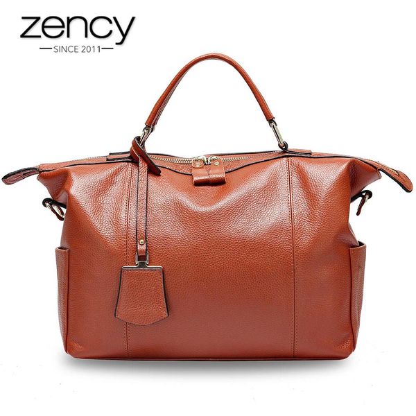 zency women casual tote 100% genuine leather large capacity black handbag simple lady crossbody messenger purse shopping bags
zency women casual tote 100% genuine leather large capacity black handbag simple lady crossbody messenger purse shopping bags