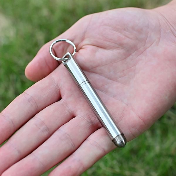 high self defense quality defence pen personal tactical tool multipurpose titanium alloy anti-skid portable, Silver
high self defense quality defence pen personal tactical tool multipurpose titanium alloy anti-skid portable, Silver