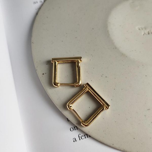 hoop & huggie louleur 925 sterling silver jewelry korean earrings fashion square geometric retro for women wholesale, Golden;silver 
hoop & huggie louleur 925 sterling silver jewelry korean earrings fashion square geometric retro for women wholesale, Golden;silver