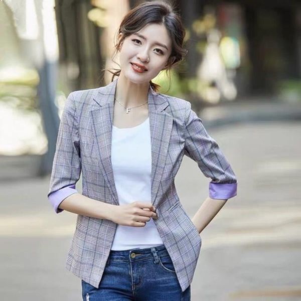 women's jackets autumn arrival runway lattice pattern women casual striped half sleeve single button jacket office elegant fashion coat, Black;brown
women's jackets autumn arrival runway lattice pattern women casual striped half sleeve single button jacket office elegant fashion coat, Black;brown