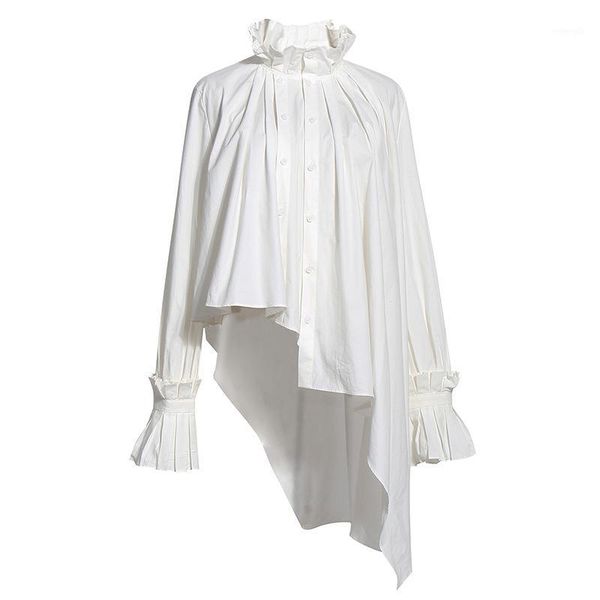 asymmetric blouses female 2020 new autumn pleated long sleeve stand collar black and white loose shirt1
asymmetric blouses female 2020 new autumn pleated long sleeve stand collar black and white loose shirt1