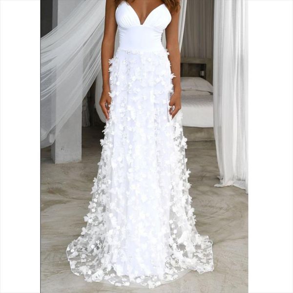 spaghetti strap evening party dress women deep v neck floral lace white dress women floor length clothing strapless, Black;gray
spaghetti strap evening party dress women deep v neck floral lace white dress women floor length clothing strapless, Black;gray