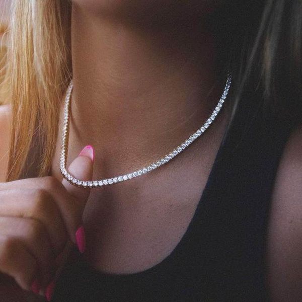 chokers iced out bling zircon 3mm tennis chain necklace women man hip hop fashio jewelry gold silver color cz choker necklaces, Golden;silver
chokers iced out bling zircon 3mm tennis chain necklace women man hip hop fashio jewelry gold silver color cz choker necklaces, Golden;silver