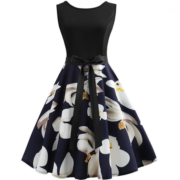 floral vintage dress women summer sleeveless party dresses belt 50s 60s hepburn robe femme big swing rockabilly sundress1, Black;gray
floral vintage dress women summer sleeveless party dresses belt 50s 60s hepburn robe femme big swing rockabilly sundress1, Black;gray