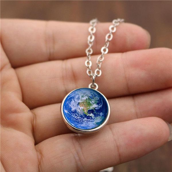 pendant necklaces galaxy earth double-sided glass ball necklace universe outer space art picture handmade diy choker, Silver
pendant necklaces galaxy earth double-sided glass ball necklace universe outer space art picture handmade diy choker, Silver