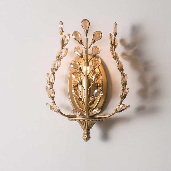 wall lamp american style crystal lights gold sconce dia27*h36cm cristal living room bedroom
wall lamp american style crystal lights gold sconce dia27*h36cm cristal living room bedroom