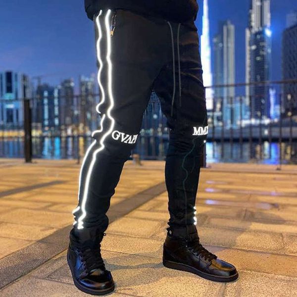pants crazy muscle men's sports casual, Black