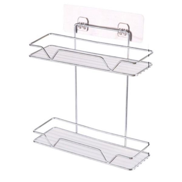 double layer bathroom organizer stainless steel storage shelf kitchen bathroom toilet wall hanging cosmetic multifunction storag
double layer bathroom organizer stainless steel storage shelf kitchen bathroom toilet wall hanging cosmetic multifunction storag