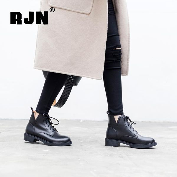 rjn women ankle boots classic style genuine leather new lady spring boots lace-up comfortable round toe shoes ro05, Black
rjn women ankle boots classic style genuine leather new lady spring boots lace-up comfortable round toe shoes ro05, Black