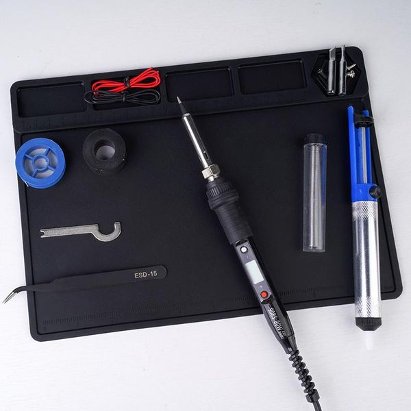hand & power tool accessories esd heat insulation soldering working mat with magnet silicone pad high temperature resistance welding
hand & power tool accessories esd heat insulation soldering working mat with magnet silicone pad high temperature resistance welding