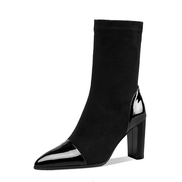 2021 new genuine leather ladies boots fashion poined toe high heels pumps winter wedding night club shoes woman nkaf, Black
2021 new genuine leather ladies boots fashion poined toe high heels pumps winter wedding night club shoes woman nkaf, Black
