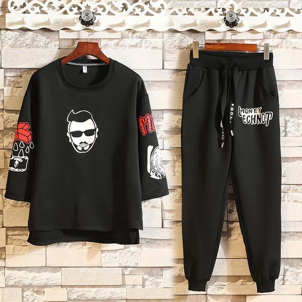 personality men's set three quarter sleeve hooded two piece suit sportswear set mens clothing sets male tracksuit hip hop1, Gray
personality men's set three quarter sleeve hooded two piece suit sportswear set mens clothing sets male tracksuit hip hop1, Gray