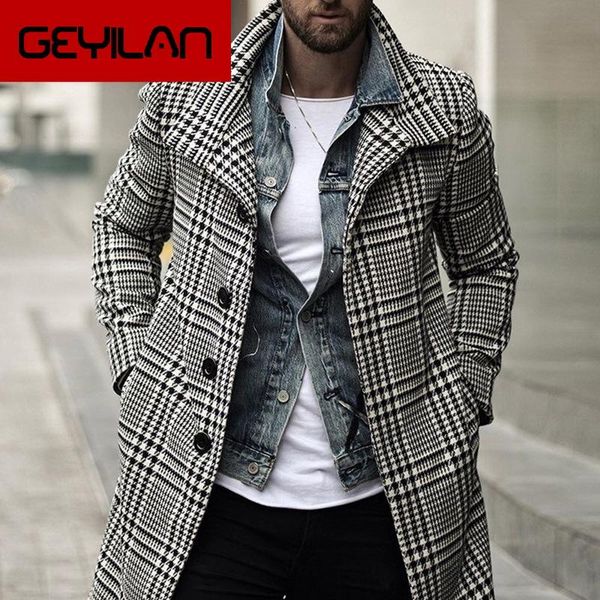 korean men coats overcoat male winter warm clothes wool outwear long black white plaid blends male coat plus size, Tan;black
korean men coats overcoat male winter warm clothes wool outwear long black white plaid blends male coat plus size, Tan;black