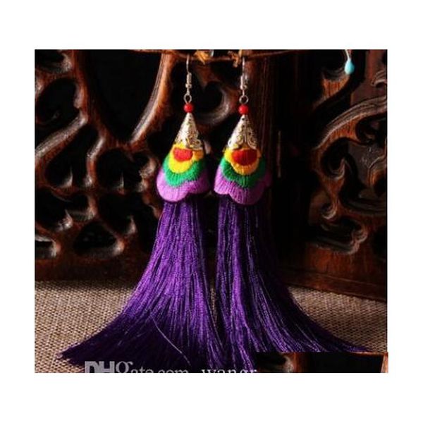 long tassel earrings fashion bohemian handwoven embroidery flowers long tassel earrings for wedding part sqcztw queen66, Silver
long tassel earrings fashion bohemian handwoven embroidery flowers long tassel earrings for wedding part sqcztw queen66, Silver