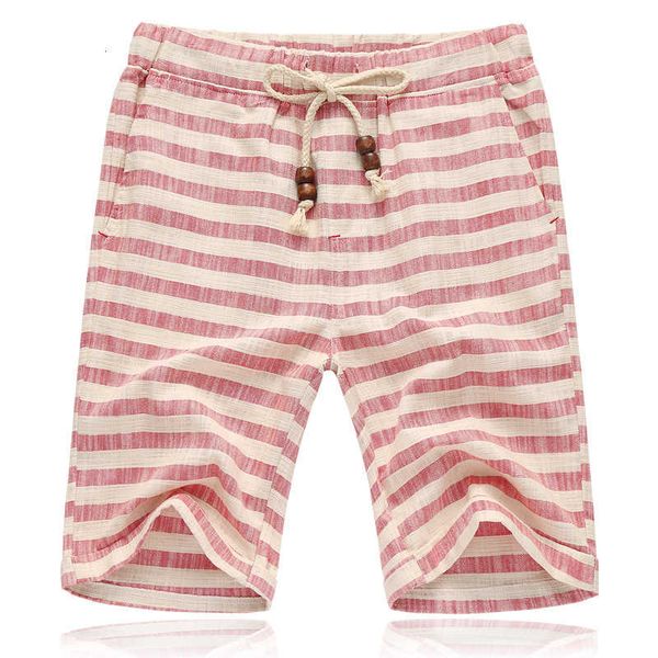 summer color matching striped cotton / linen capris men's trendy large casual shorts straight beach pants, White;black
summer color matching striped cotton / linen capris men's trendy large casual shorts straight beach pants, White;black