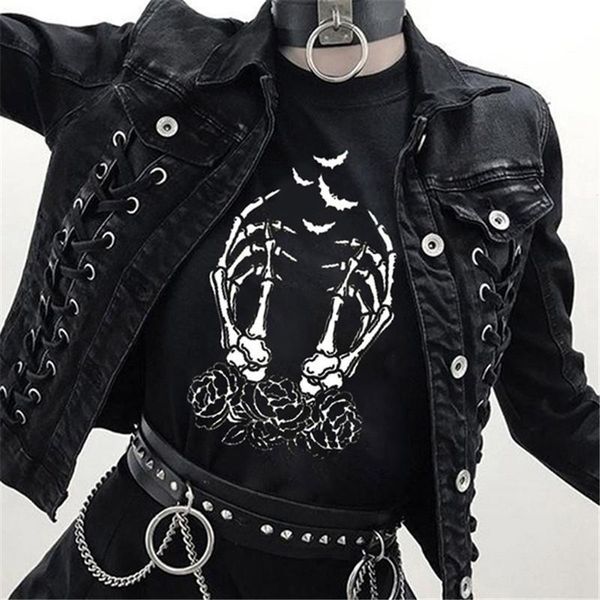 gothic halloween t-shirt women aesthetic printed short sleeve loose graphic tees femme grunge street dark punk tumblr clothes, White
gothic halloween t-shirt women aesthetic printed short sleeve loose graphic tees femme grunge street dark punk tumblr clothes, White