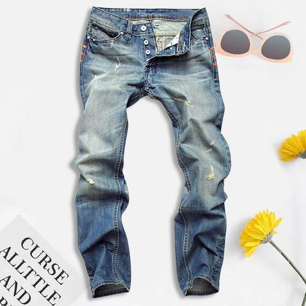 laamei fashion men's distressed washed blue denim jeans vintage straight slim fit hommes cowboys trousers button male jean pants
laamei fashion men's distressed washed blue denim jeans vintage straight slim fit hommes cowboys trousers button male jean pants