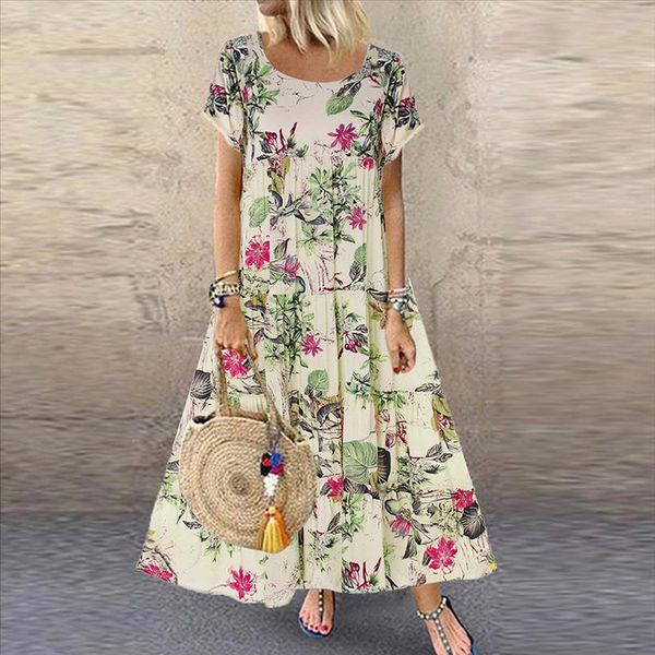 38 casual fashion women dress 2020 womens plus size casual short sleeved boho retro linen print long dress, Black;gray
38 casual fashion women dress 2020 womens plus size casual short sleeved boho retro linen print long dress, Black;gray