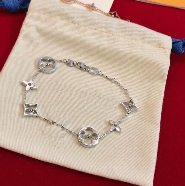 quality jewelry with box new four leaf flower bracelet 18k gold, rose gold , silver chain fashion simple ladies link chain bracelets, Black
quality jewelry with box new four leaf flower bracelet 18k gold, rose gold , silver chain fashion simple ladies link chain bracelets, Black