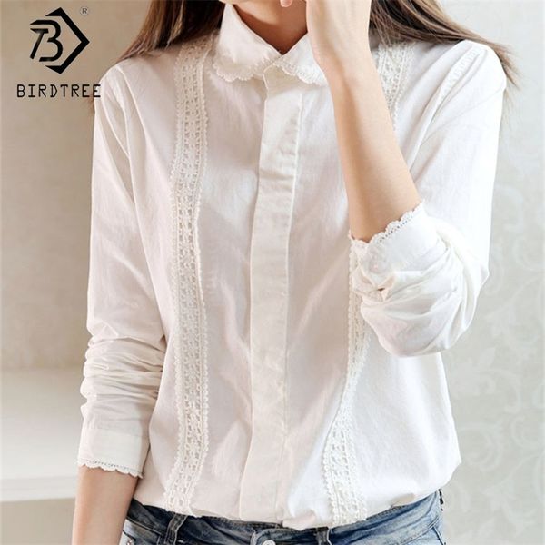 white blouse women work wear button up lace turn down collar long sleeve cotton shirt plus size s-xxl blusas feminina t56302 y200422
white blouse women work wear button up lace turn down collar long sleeve cotton shirt plus size s-xxl blusas feminina t56302 y200422