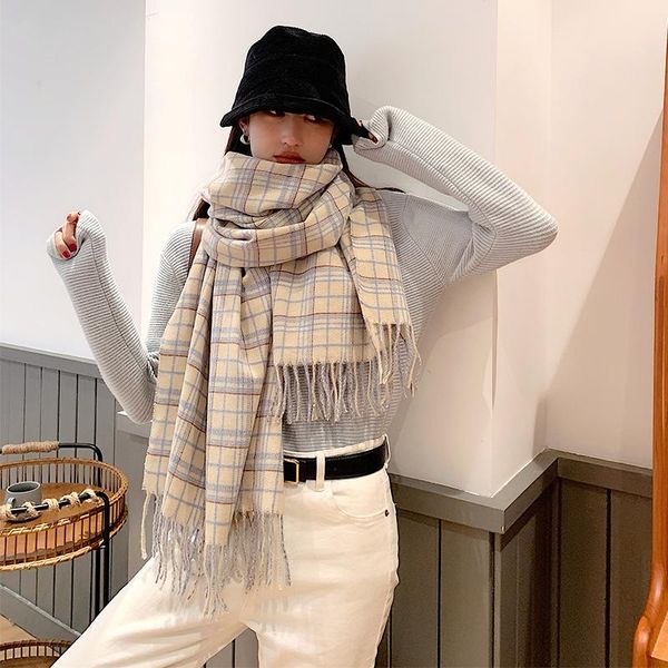 2020 autumn winter female knitted wool plaid scarf women scarves wide lattices long shawl wrap blanket warm scarfs tassel, Blue;gray
2020 autumn winter female knitted wool plaid scarf women scarves wide lattices long shawl wrap blanket warm scarfs tassel, Blue;gray