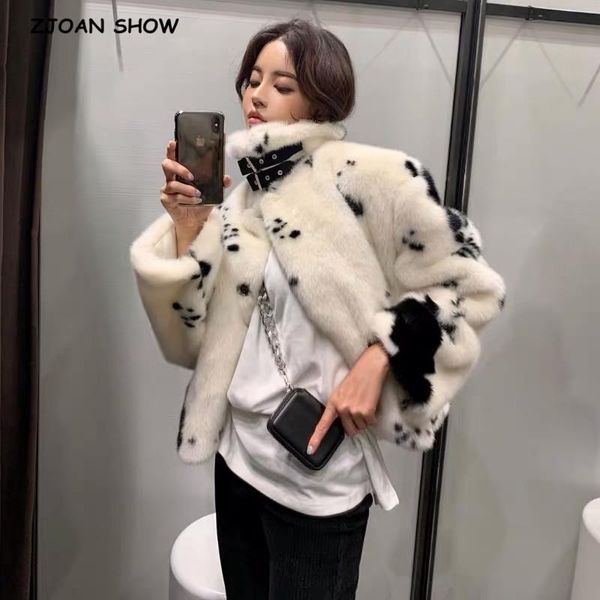 women's fur & faux winter buckle lapel hairy shaggy tuscan cow leopard jacket long sleeve furry warm women short outerwear, Black
women's fur & faux winter buckle lapel hairy shaggy tuscan cow leopard jacket long sleeve furry warm women short outerwear, Black