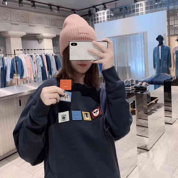 new hip hop acne brand nordic minority new ac smiling face animal velcro loose round neck sweater for men and women in autumn and winter of, Black
new hip hop acne brand nordic minority new ac smiling face animal velcro loose round neck sweater for men and women in autumn and winter of, Black