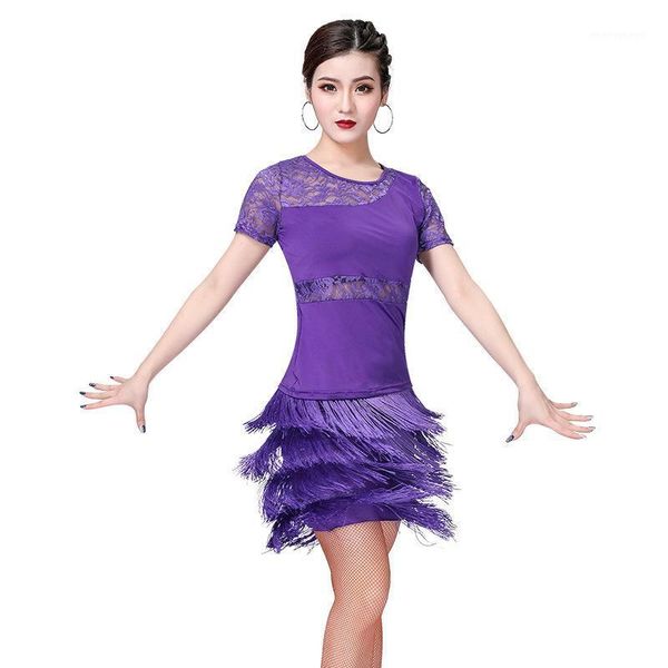 stage wear 2pcs/set latin dance tassel training suit practice square performance skirt with 1, Black;red
stage wear 2pcs/set latin dance tassel training suit practice square performance skirt with 1, Black;red