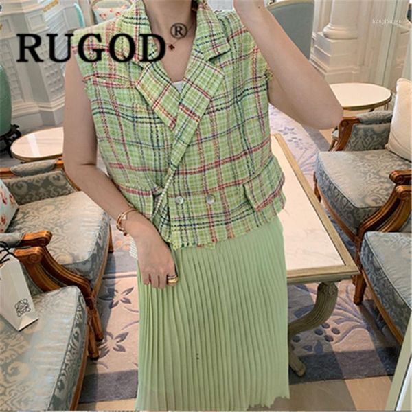 rugod women green plaid vest turn down collar single breasted vintage chic vest new autumn fashion female elegant korean, Black;white
rugod women green plaid vest turn down collar single breasted vintage chic vest new autumn fashion female elegant korean, Black;white