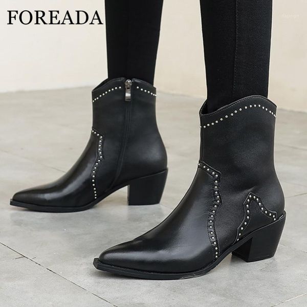 boots foreada real leather western woman high heel mid calf rivet block shoes zipper pointed toe ladies black1, Black
boots foreada real leather western woman high heel mid calf rivet block shoes zipper pointed toe ladies black1, Black