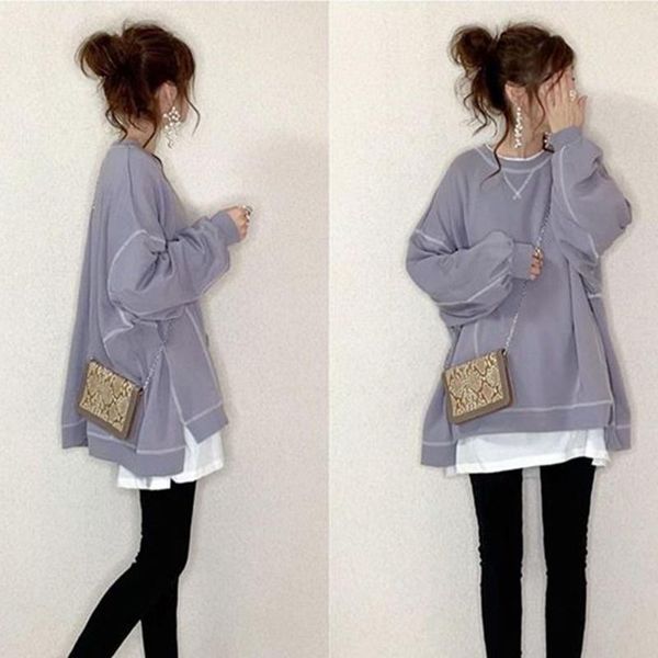 2020 loose pullovers sweater korean japan style women's pullovers sweatshirts long sleeve patchwork jumper femme chic, Black
2020 loose pullovers sweater korean japan style women's pullovers sweatshirts long sleeve patchwork jumper femme chic, Black