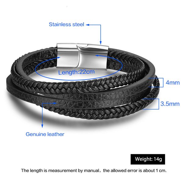 stainless steel leather braided rope magnetic clasp male bangles jewelry new bracelets for men, Black
stainless steel leather braided rope magnetic clasp male bangles jewelry new bracelets for men, Black