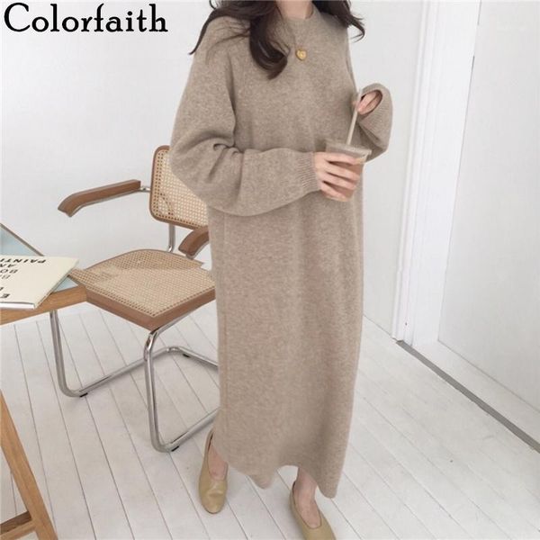colorfaith new 2020 women's autumn winter dresses vintage korean style knitting elegant lady oversize lady long dress dr11241, Black;gray
colorfaith new 2020 women's autumn winter dresses vintage korean style knitting elegant lady oversize lady long dress dr11241, Black;gray