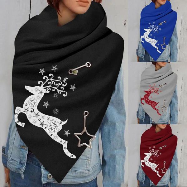 scarves 2021 women's winter women scarf elk five-pointed star printing button soft wrap casual warm shawls echarpe, Blue;gray
scarves 2021 women's winter women scarf elk five-pointed star printing button soft wrap casual warm shawls echarpe, Blue;gray
