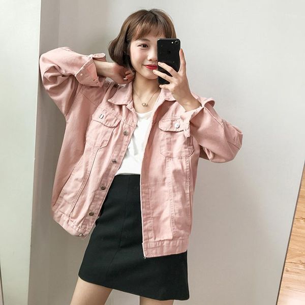 streetwear oversize denim jacket for women casual candy color purple bomber jeans coat bf style loose outwear a90251, Black;brown
streetwear oversize denim jacket for women casual candy color purple bomber jeans coat bf style loose outwear a90251, Black;brown