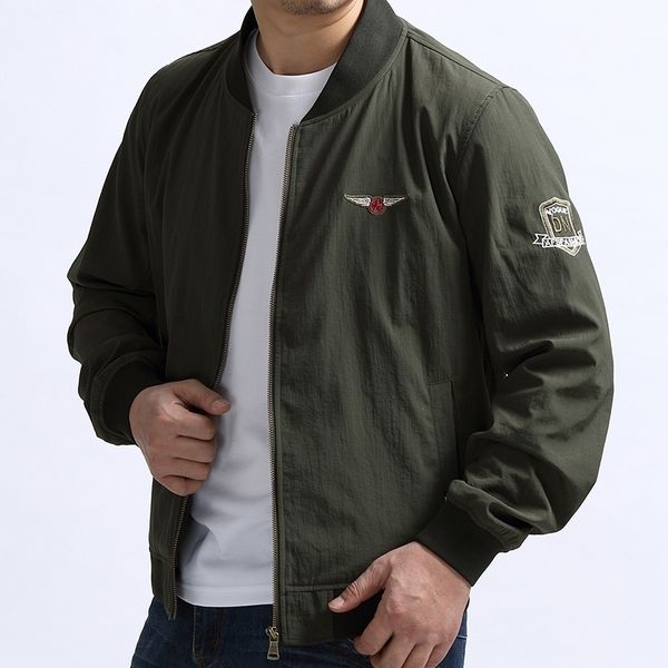 lightweight men jacket autumn breathable outerwear military portable windbreaker army green bomber tactical jacket 5xl plus size 201123, Black;brown
lightweight men jacket autumn breathable outerwear military portable windbreaker army green bomber tactical jacket 5xl plus size 201123, Black;brown