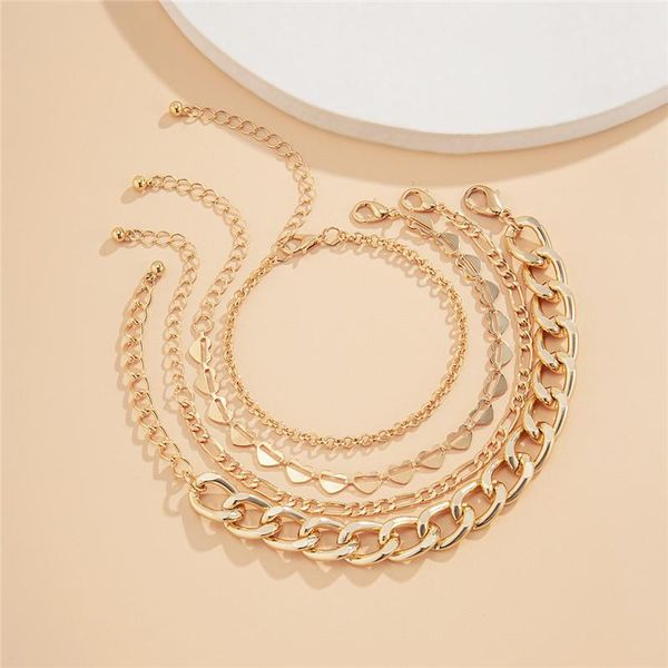 europe retro multi layer metal bracelet set simple hollow heart thick thin chain for women hand jewelry sets fashion accessories, Golden;silver
europe retro multi layer metal bracelet set simple hollow heart thick thin chain for women hand jewelry sets fashion accessories, Golden;silver
