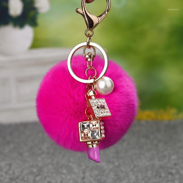 fur pom pearl key chain lipstick rhinestone key ring ladies handbag charm chain pendant handbag charm1, Silver
fur pom pearl key chain lipstick rhinestone key ring ladies handbag charm chain pendant handbag charm1, Silver