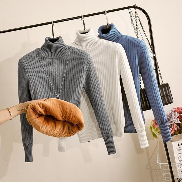 xl turtleneck with velvets autumn winter warm women pullover sweater thick warm jumper knitted rib female sweater, White;black
xl turtleneck with velvets autumn winter warm women pullover sweater thick warm jumper knitted rib female sweater, White;black